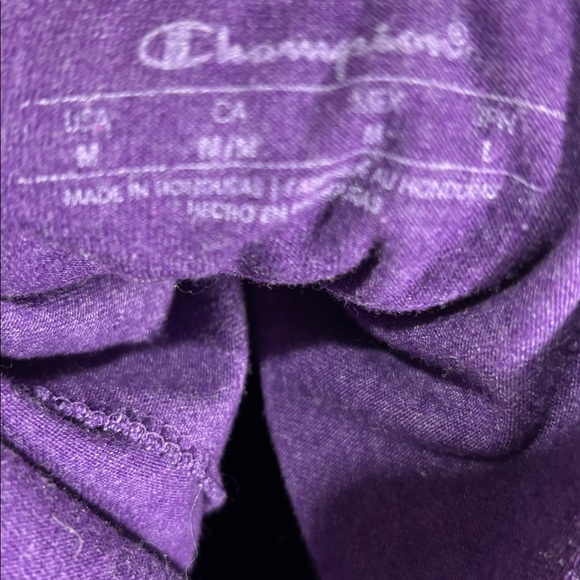 Champion Deep Purple Short Sleeve Zip Up Hoodie - Picture 5 of 5